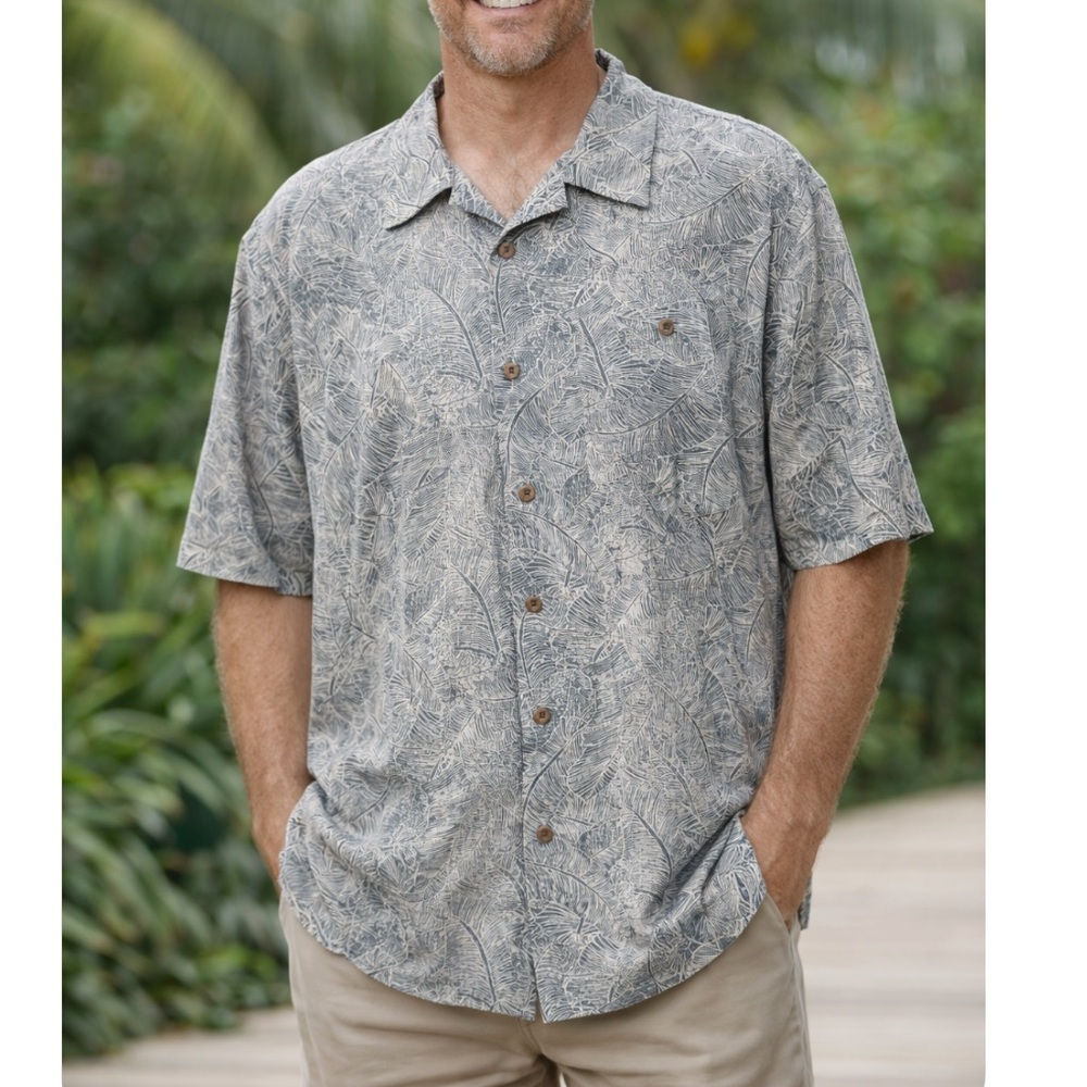 Susquehanna Trail Outfitters Men's 100% Silk Hawaiian Shirt